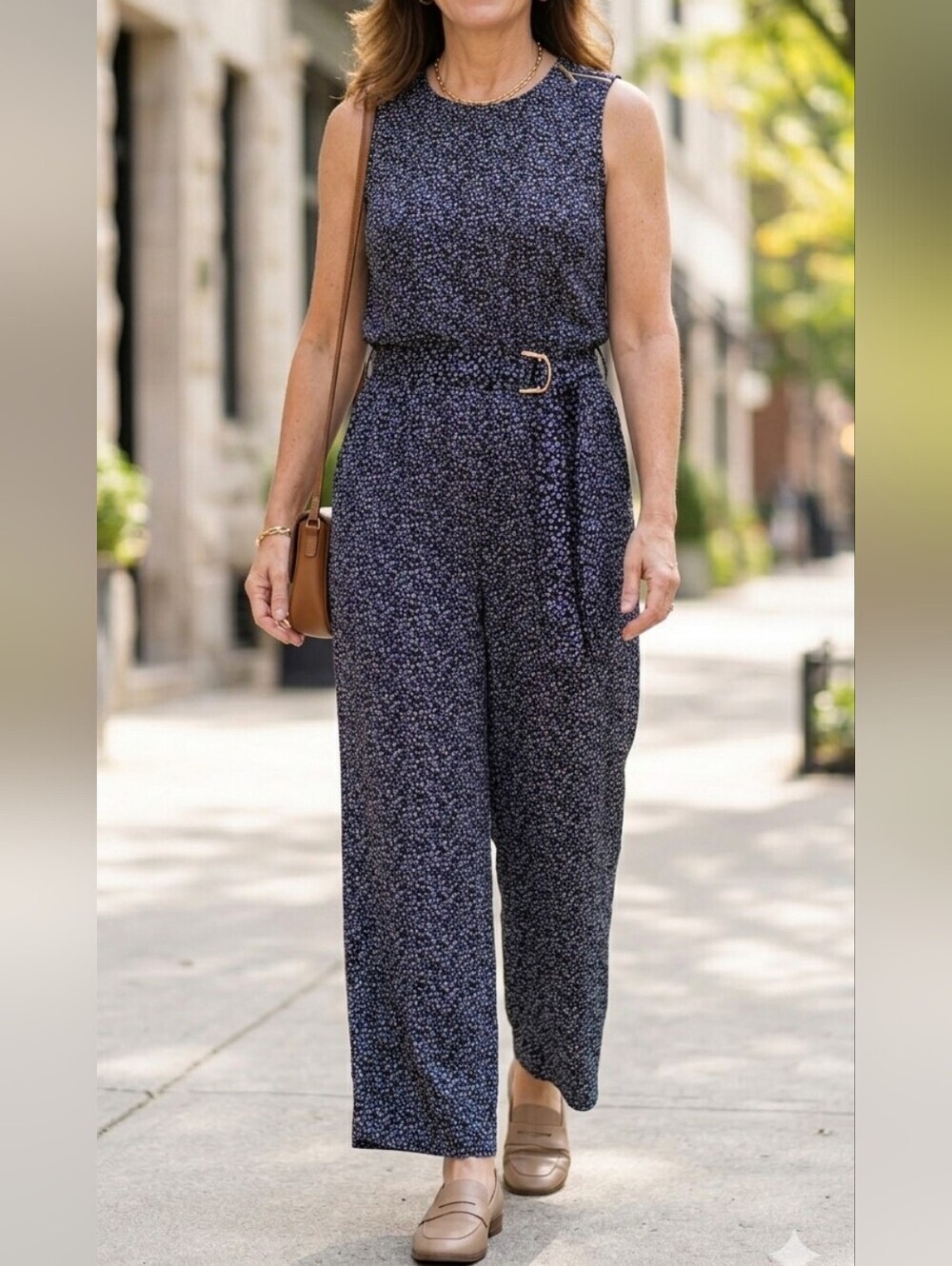 ​MICHAEL Michael Kors Sleeveless Wide-Leg JumpsuitMICHAEL Michael Kors Sleeveles